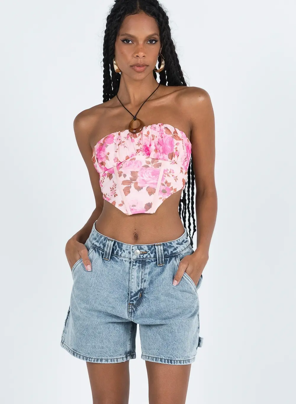 Lou Carpenter Denim Shorts Light Wash Lower Impact