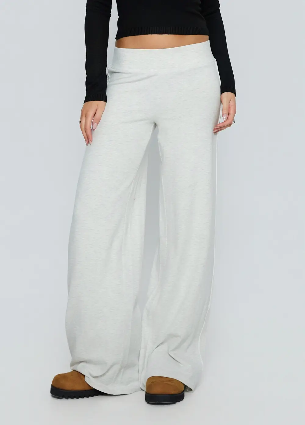 Ascenda Straight Leg Track Pant Grey Marle