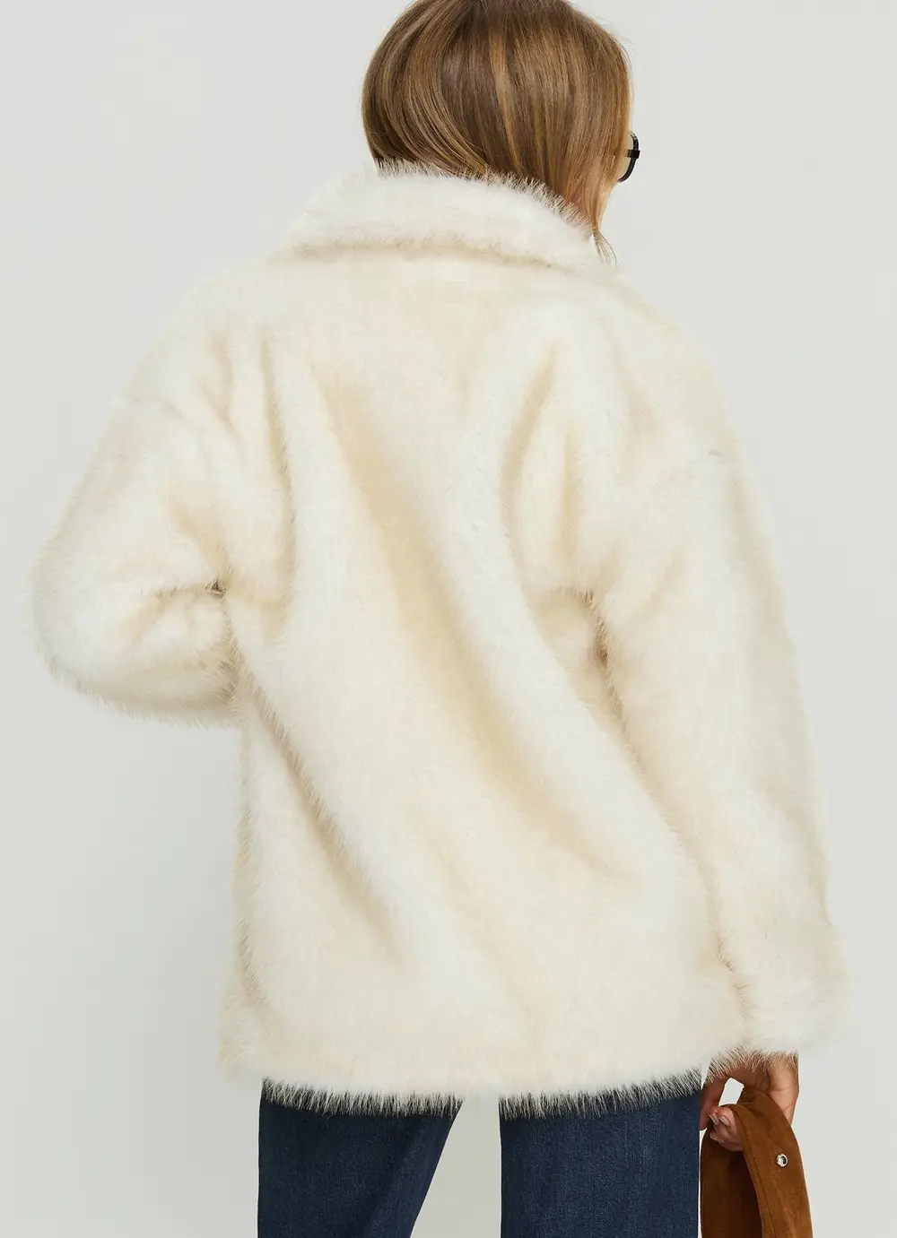 Clova Faux Fur Coat White