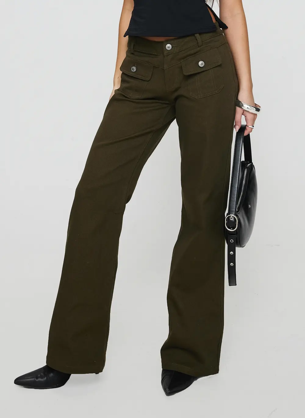 Benicale Low Rise Cargo Pants Olive