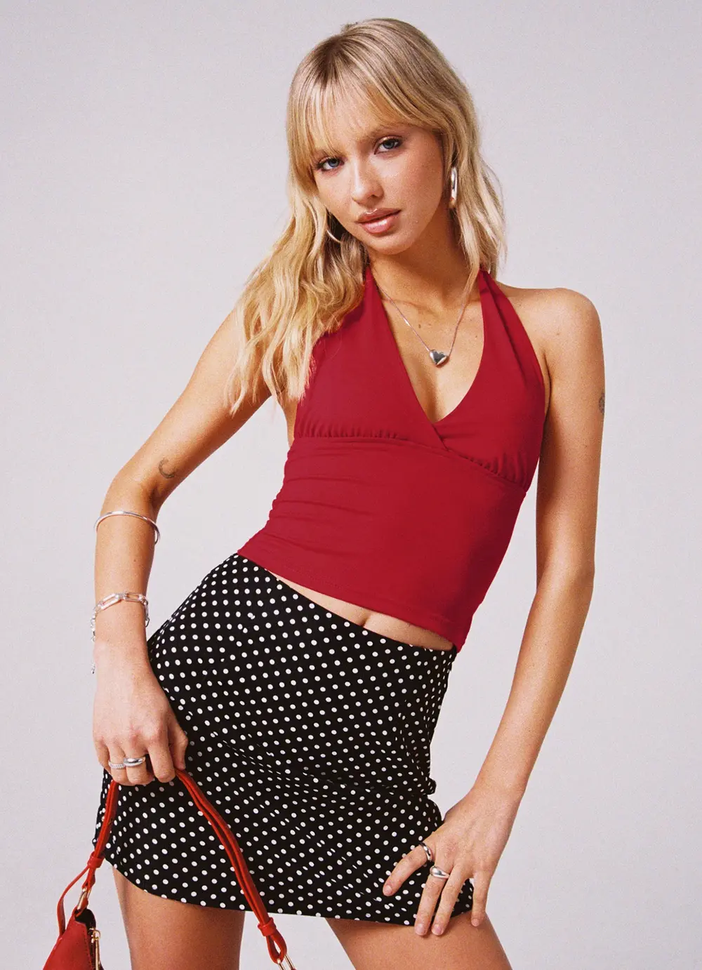 Selby Mini Skirt Black Polka Dot