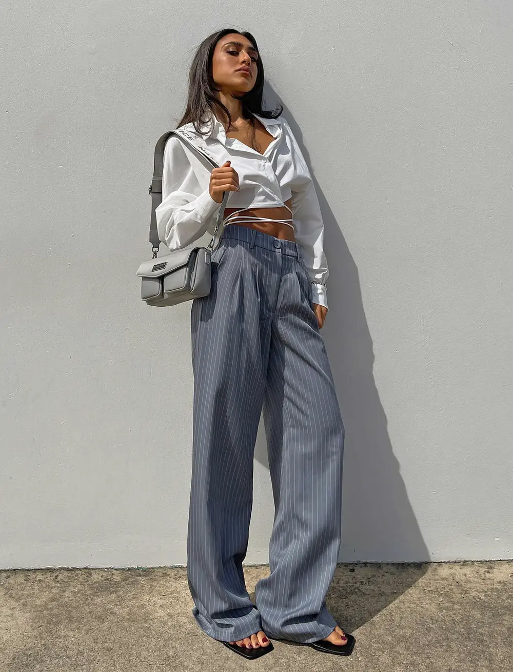 Archer Pants Pinstripe Grey