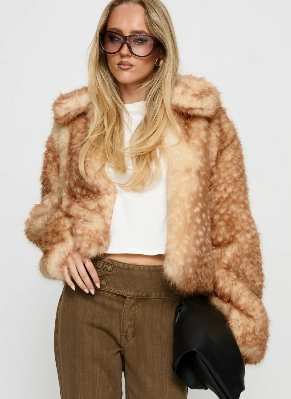 Dawnn Faux Fur Jacket Animal