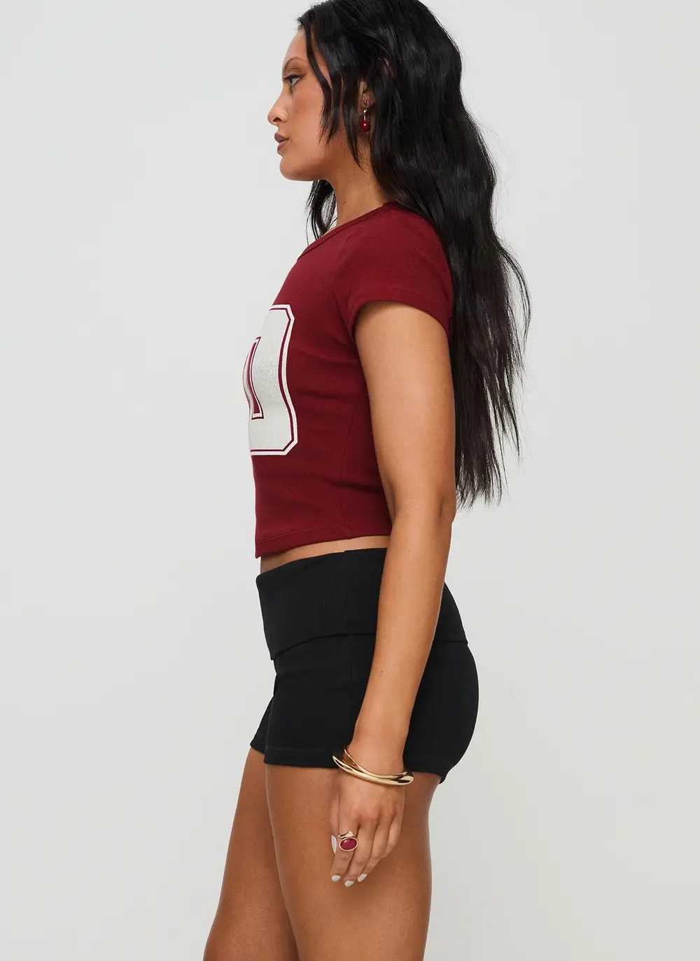 Baseline Low Rise Rib Shorts Black