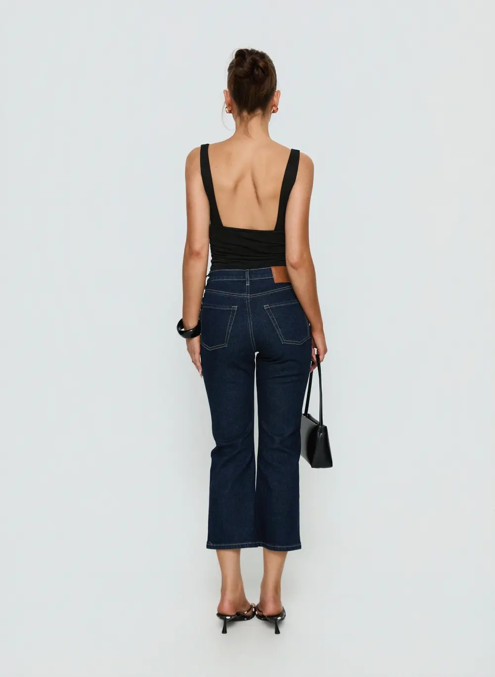 Cindee High Rise Cropped Jeans Raw Indigo
