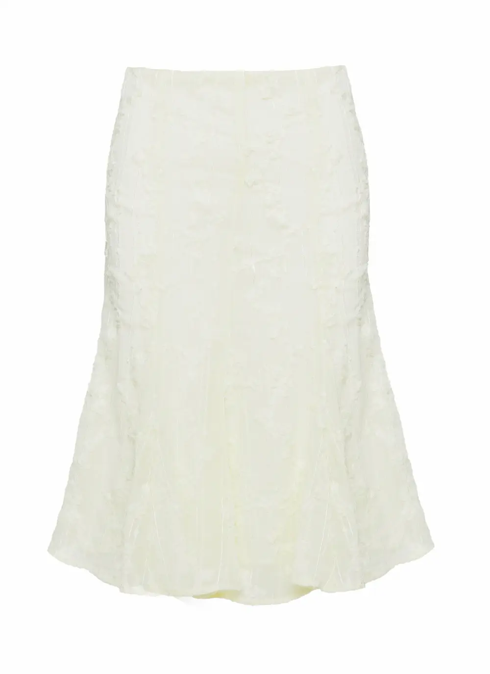 Aspyn Embroidered Midi Skirt Yellow