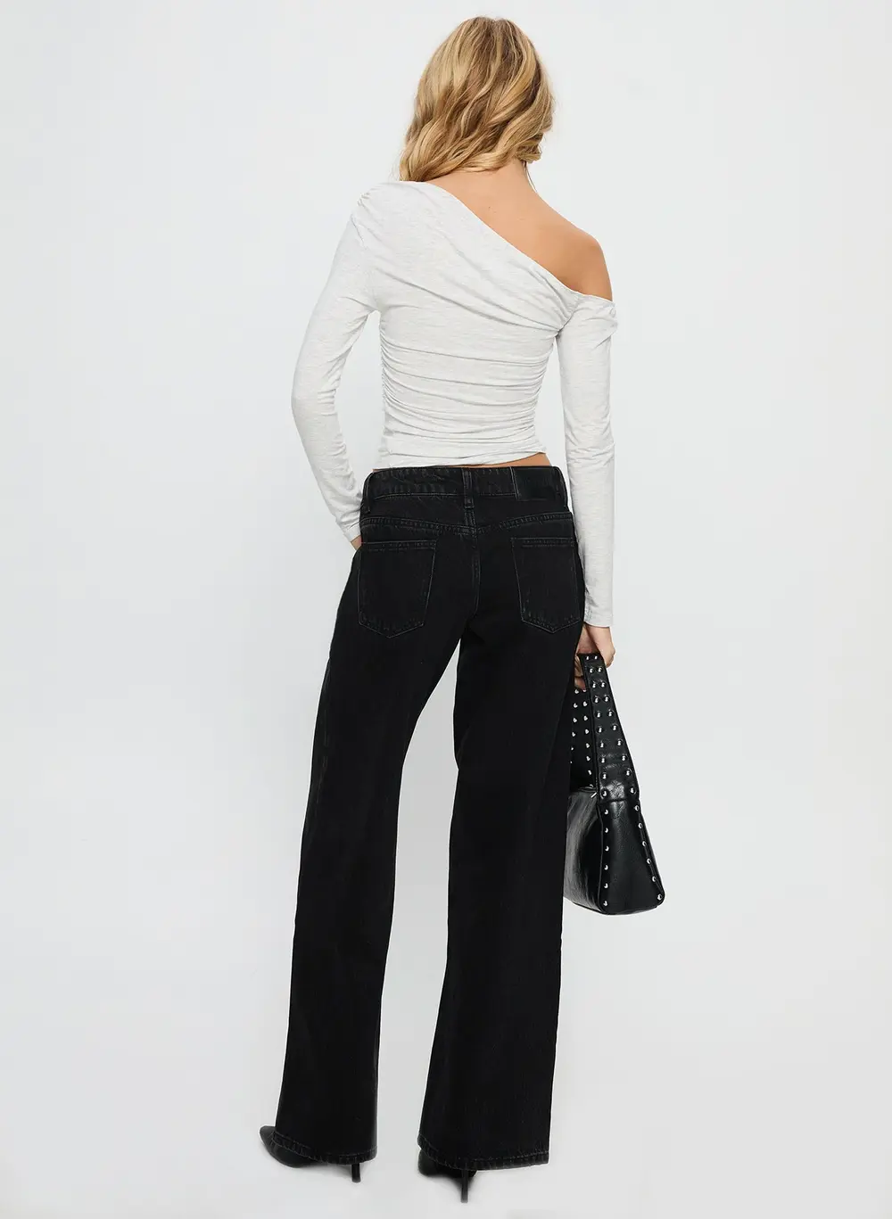 Ellanor Low Rise Straight Leg Jean Washed Black