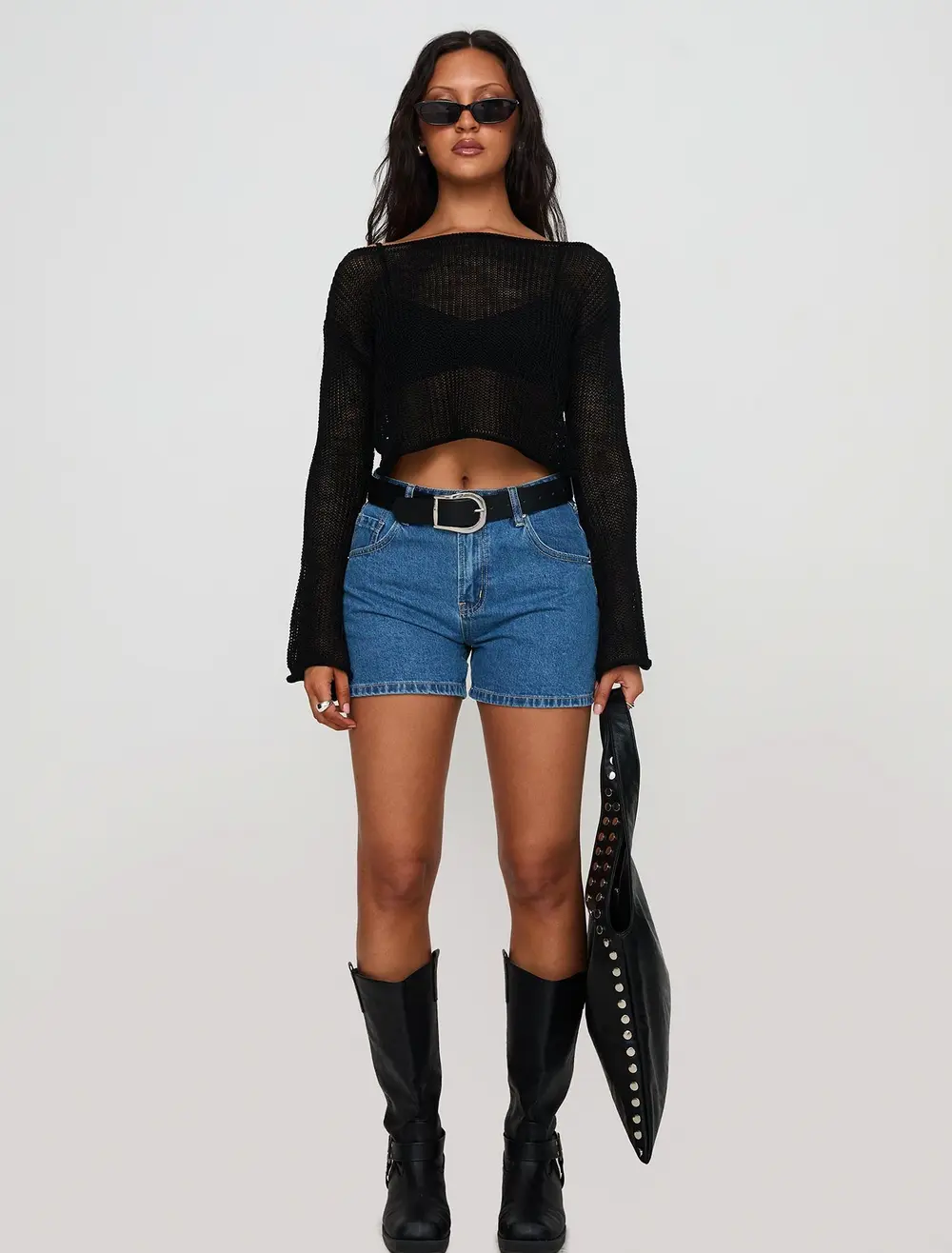 Saldana Shorts Mid Blue Denim