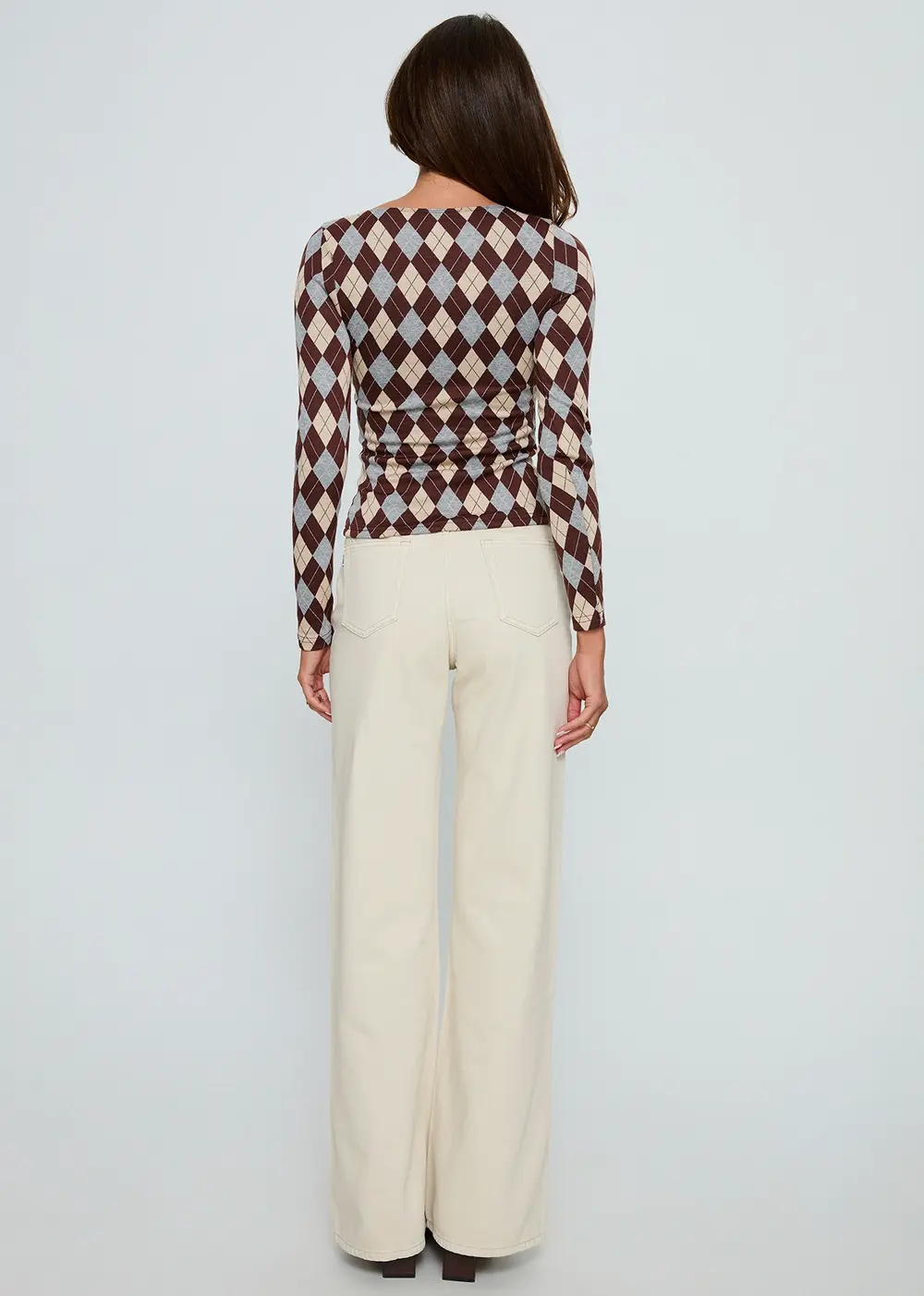 Maple Mid Rise Flare Jeans Ecru