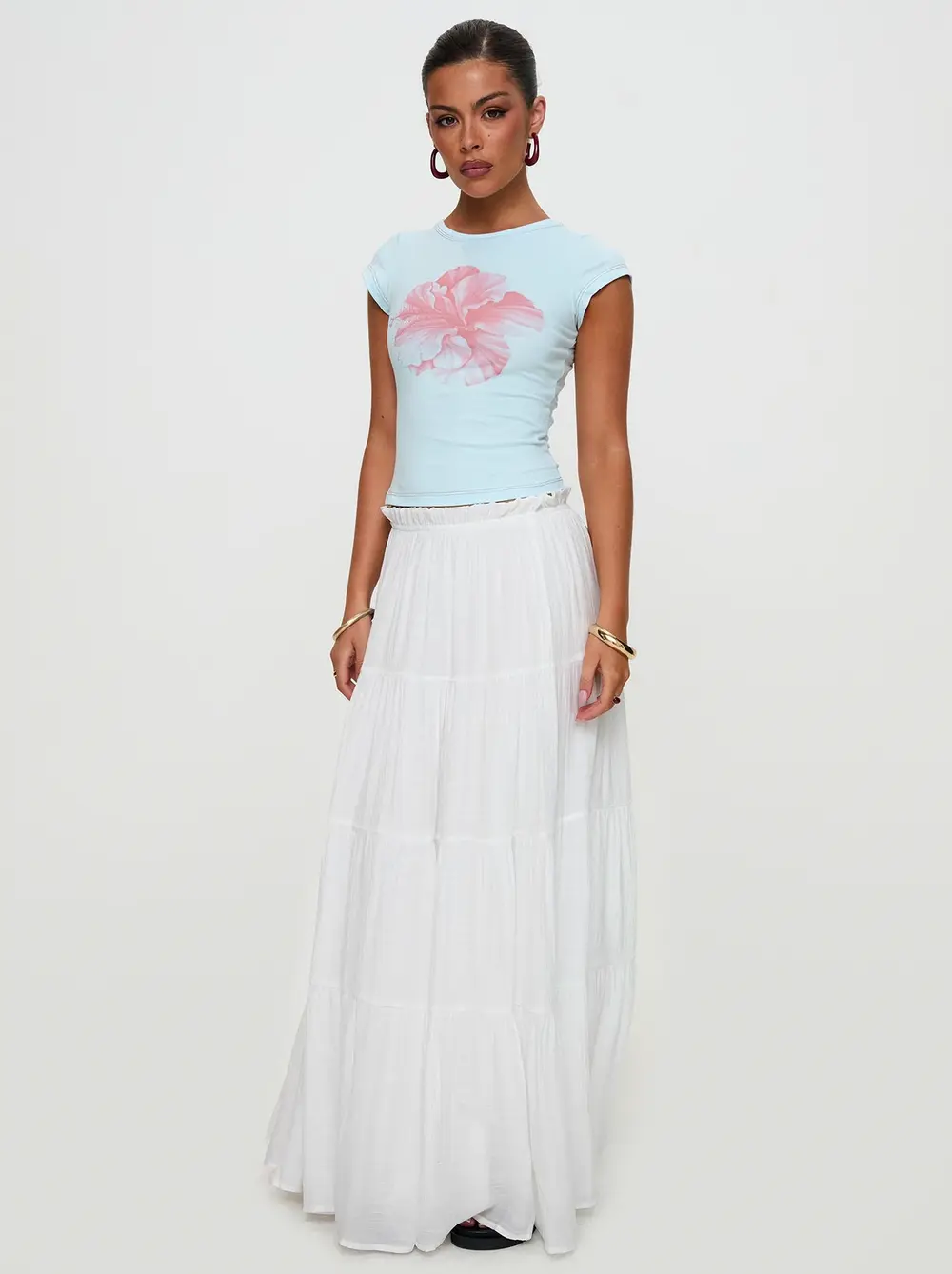 Mya Maxi Skirt White