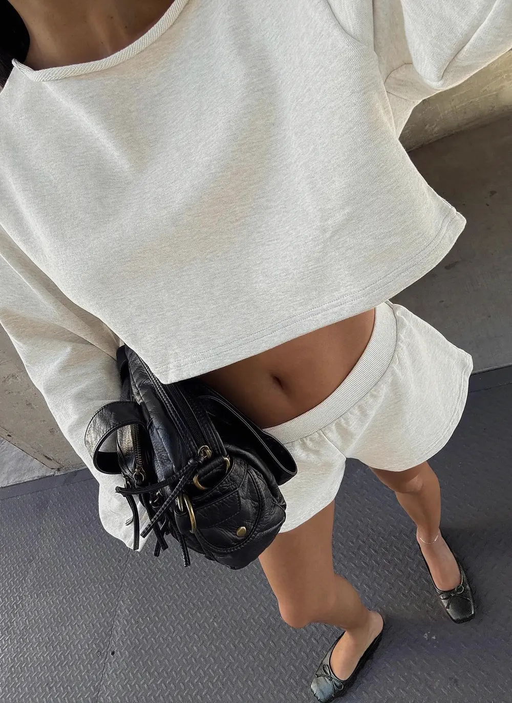 Daybreak Rib Waist Shorts Snow Marle