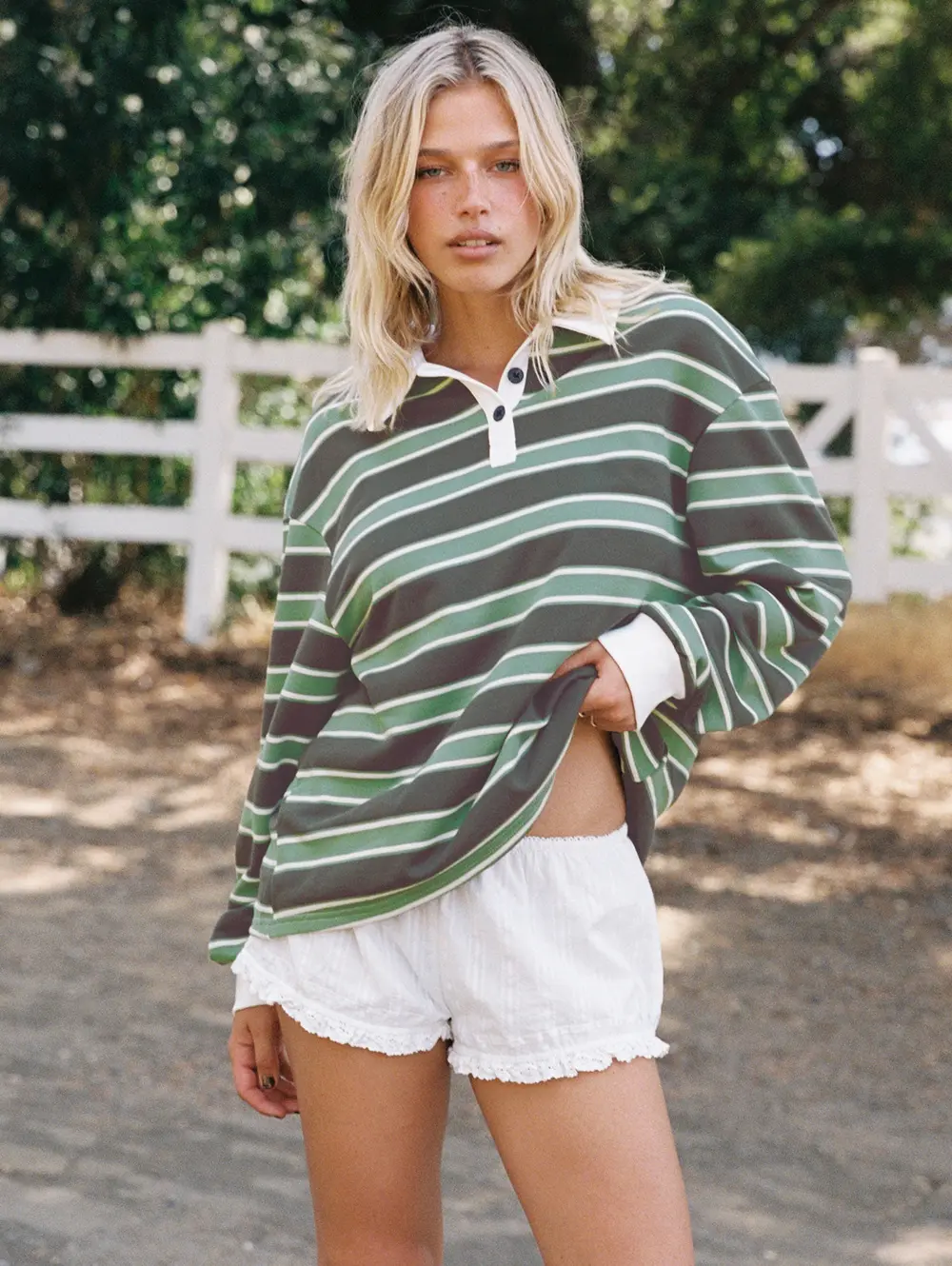 Rhubarb Lace Shorts White