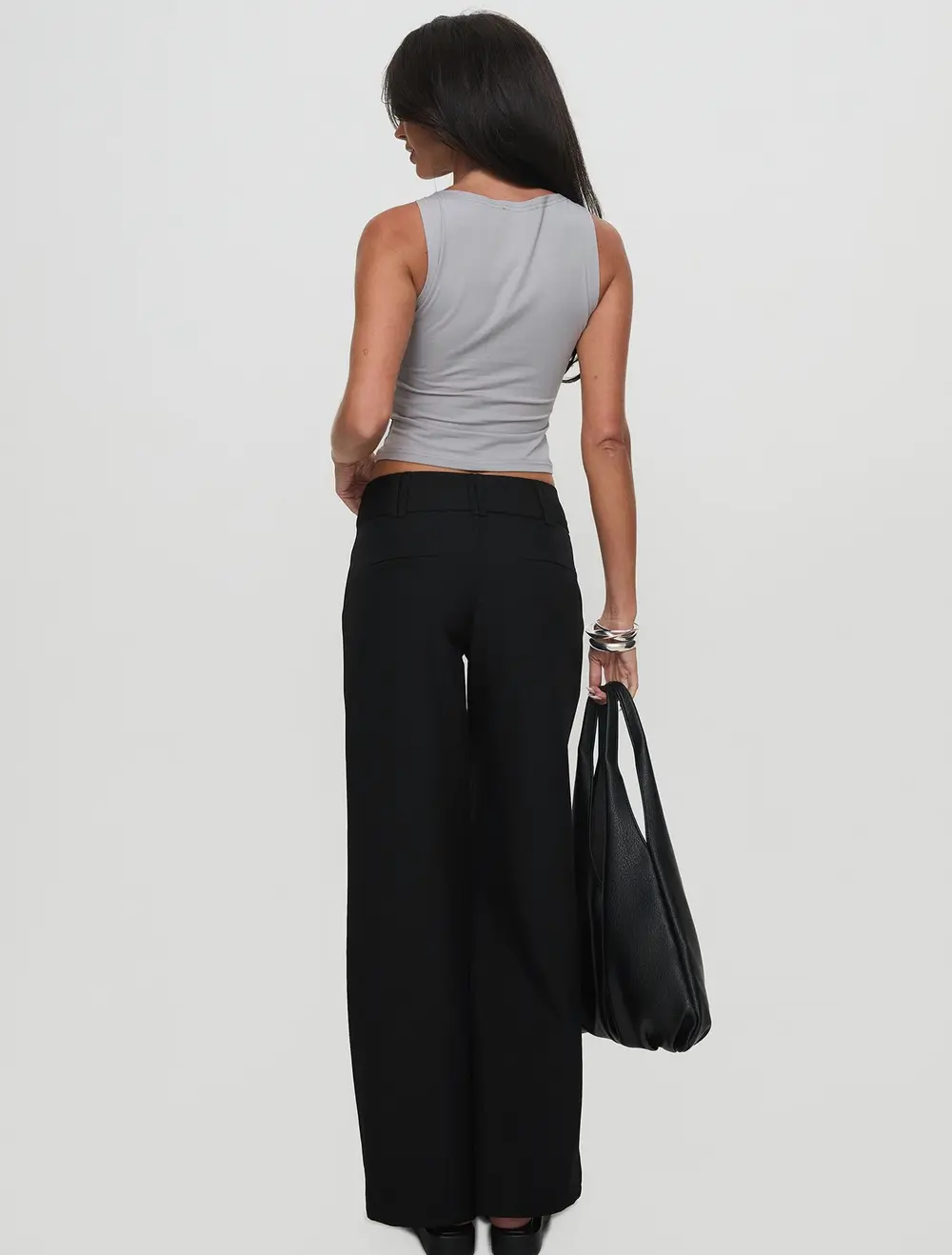 Two Lovers Low Rise Pants Black