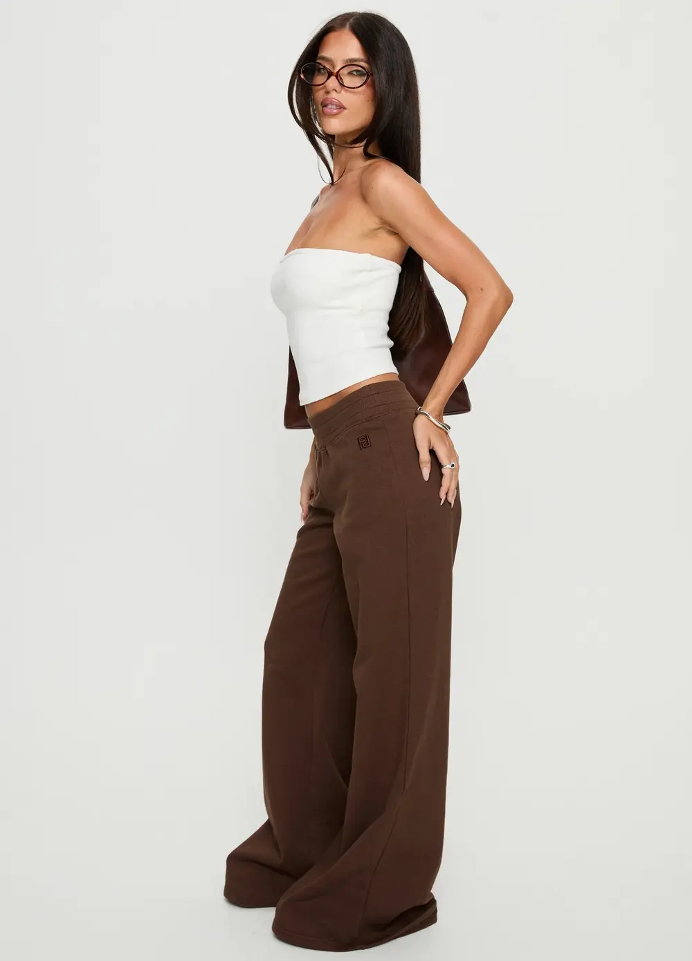 Summits Flared Track Pants Chocolate