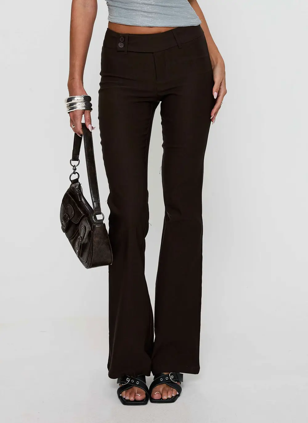 Kinkirk Flared Pants Chocolate Petite