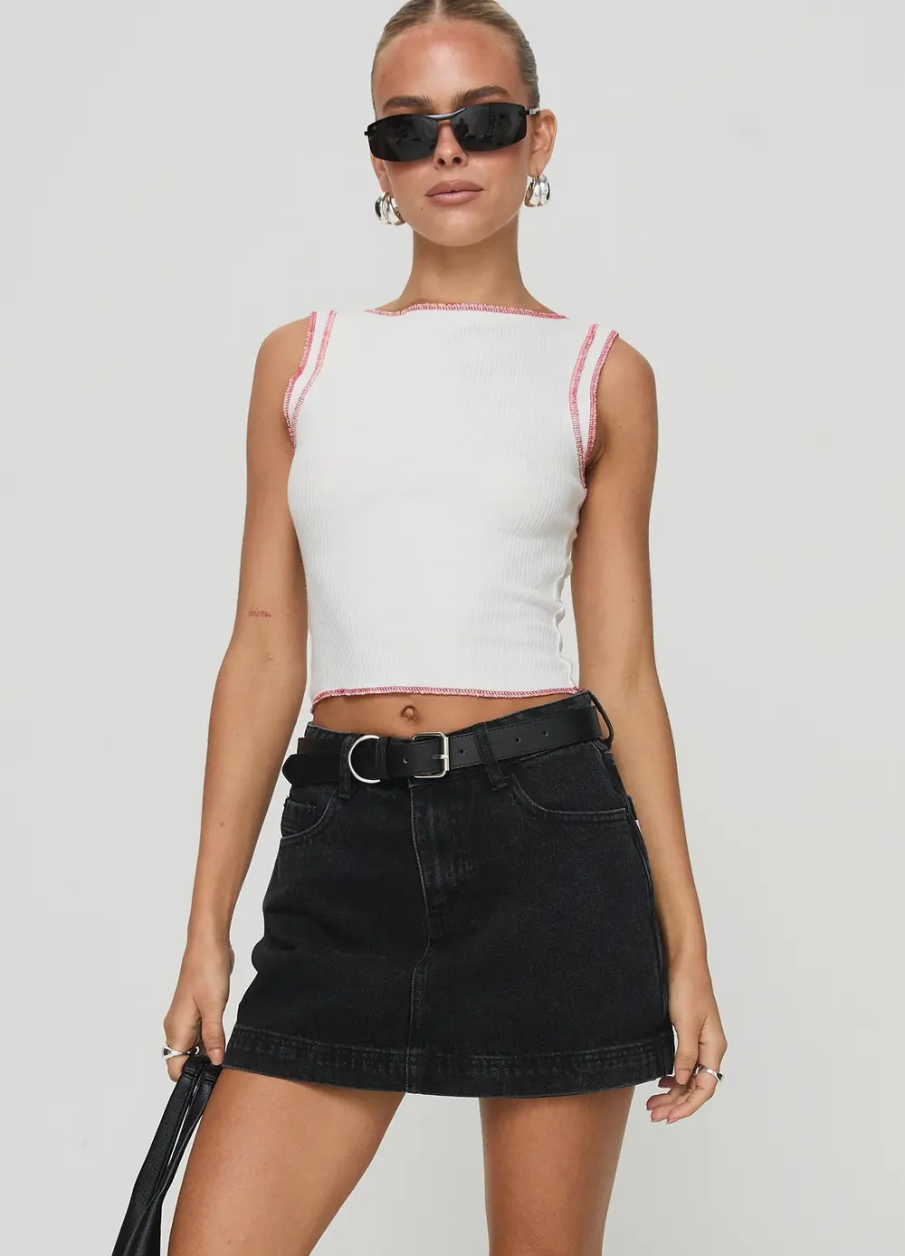 Gazelle Denim Skort Washed Black