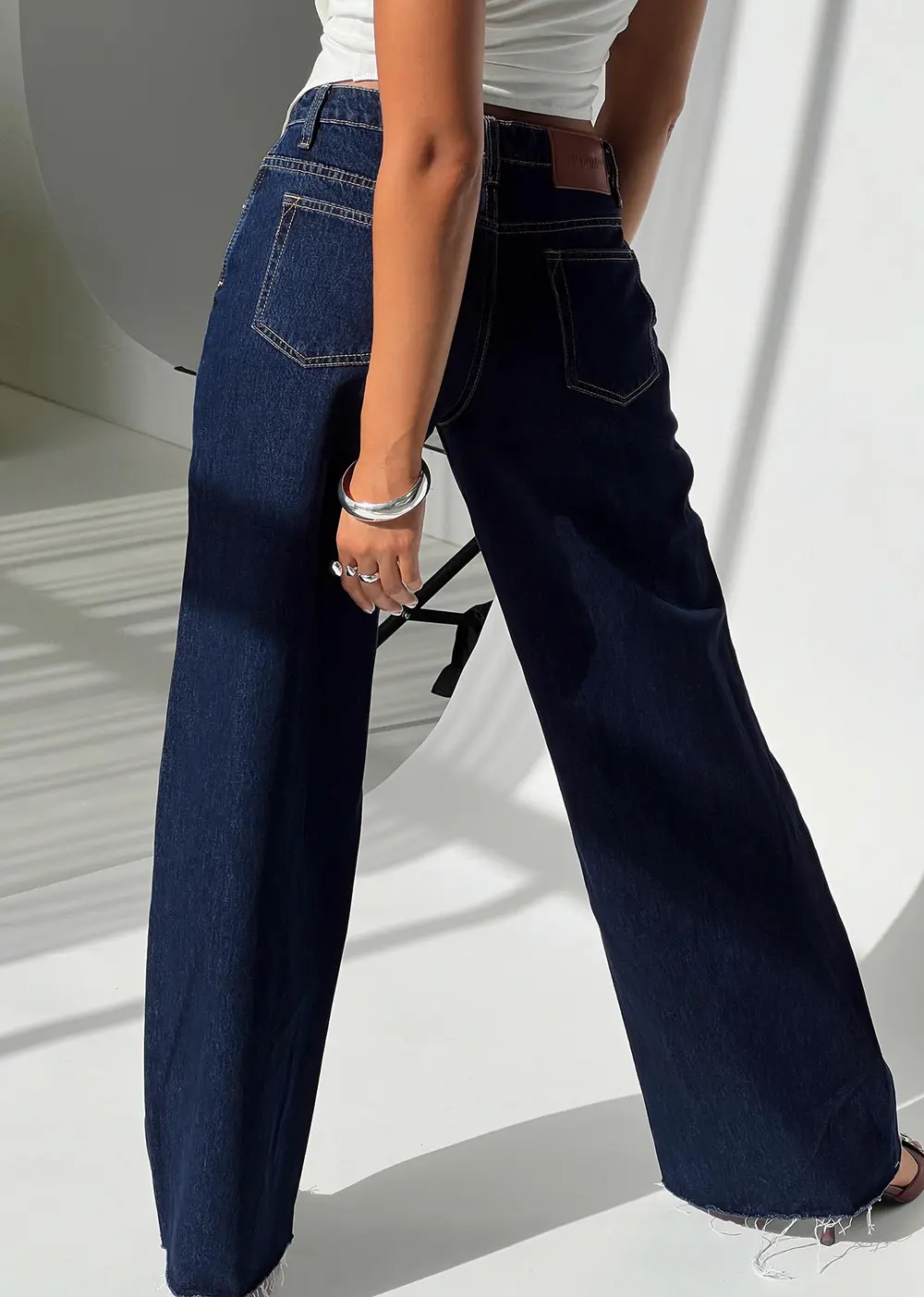 Darla Low Rise Straight Leg Jean Dark Blue Wash