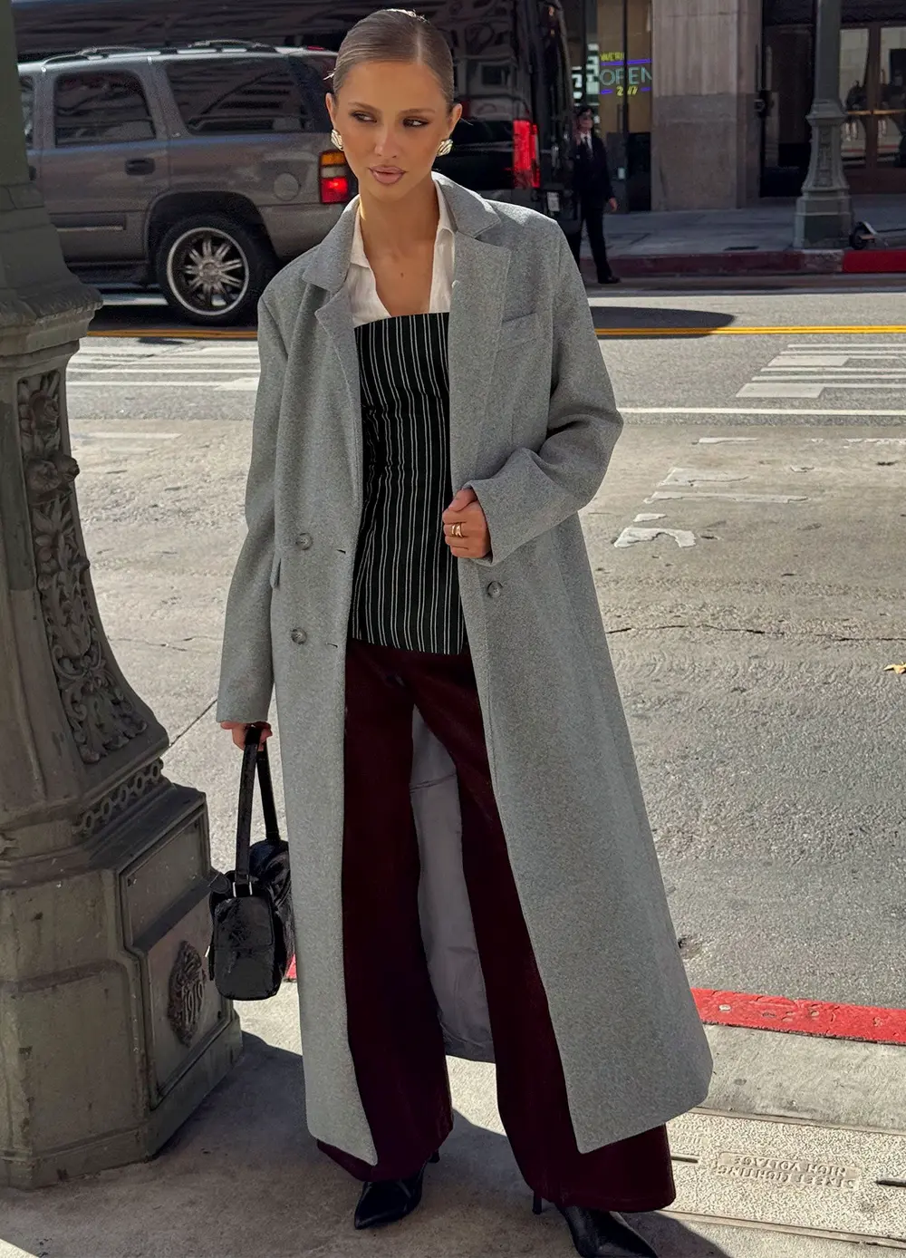 Lovergirl Longline Coat Grey