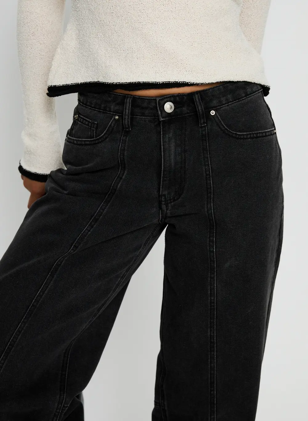 Lando Low Rise Straight Leg Jeans Washed Black
