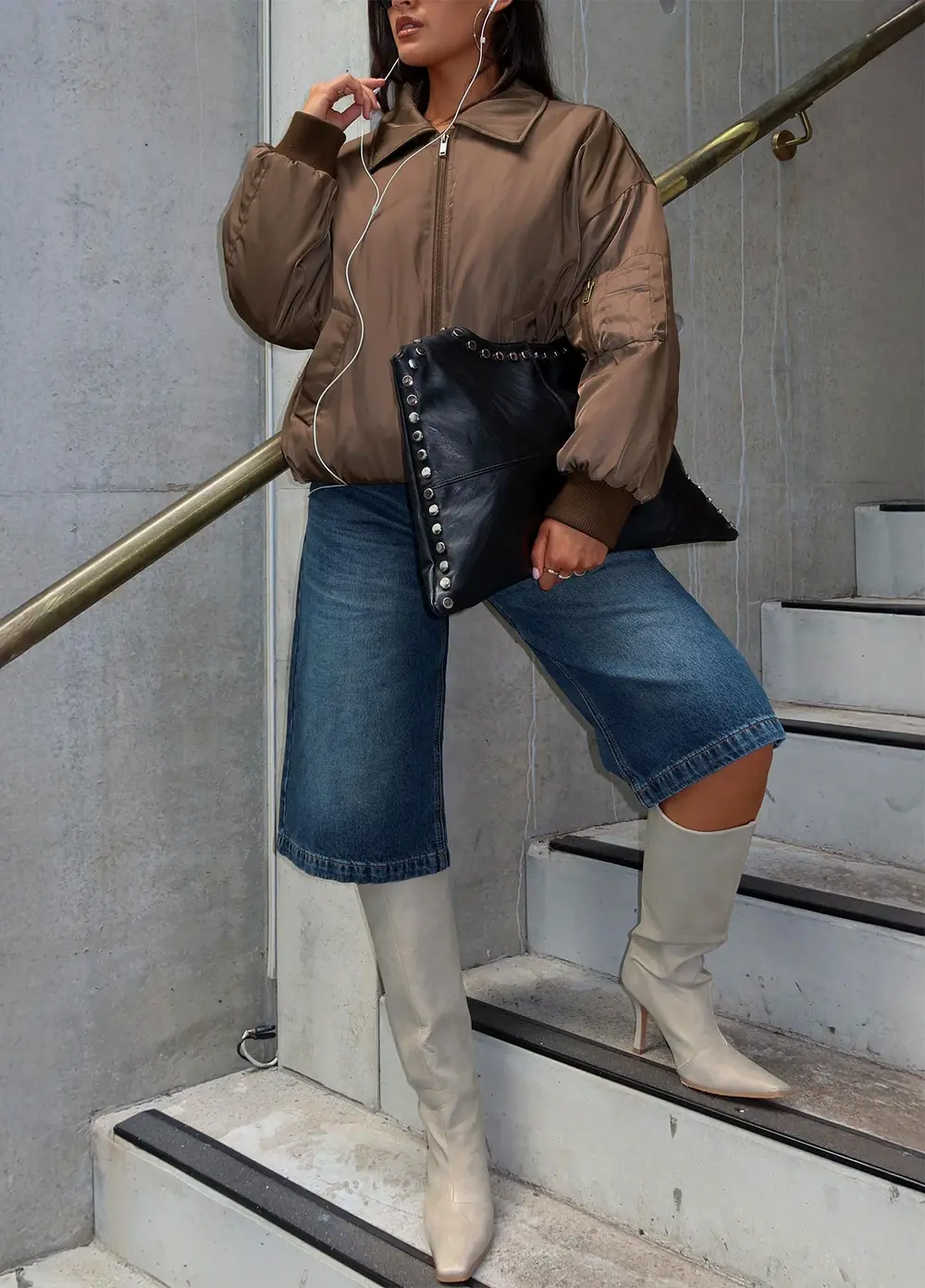 Say Less Bomber Jacket Dark Brown