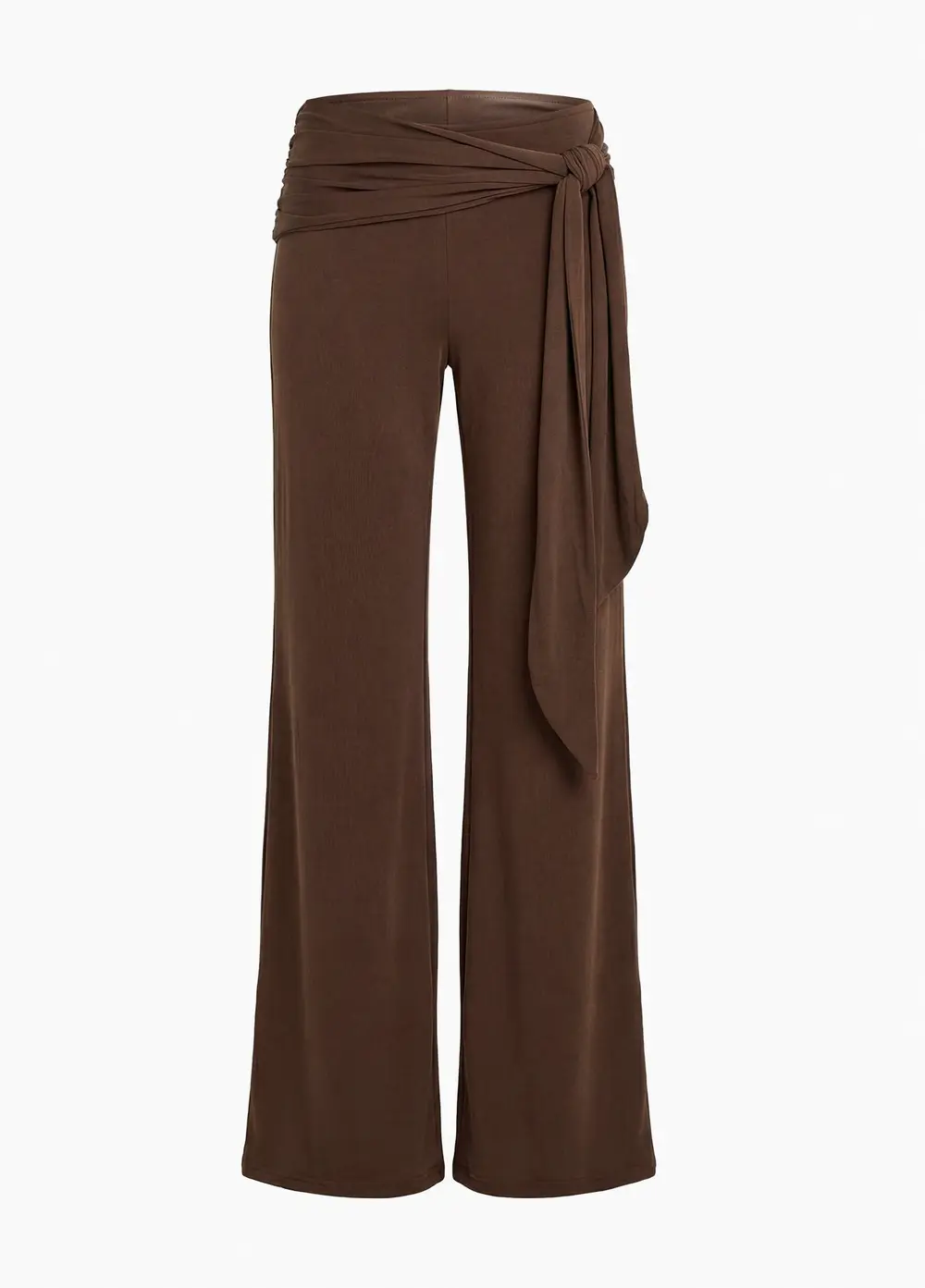 Katiana Wrap Jersey Pants Brown