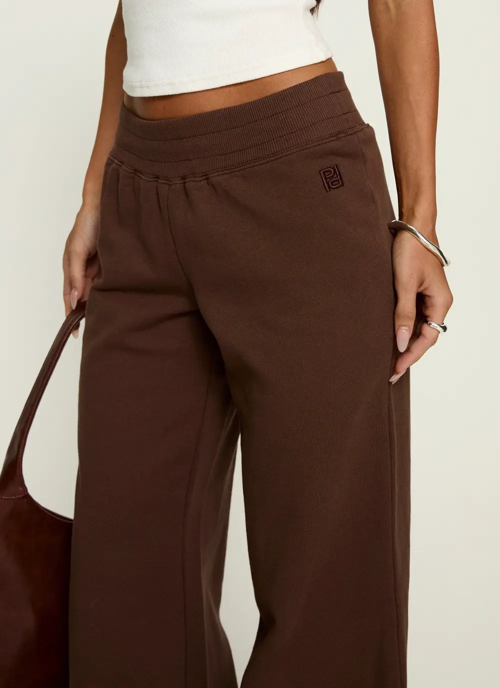 Summits Flared Track Pants Chocolate