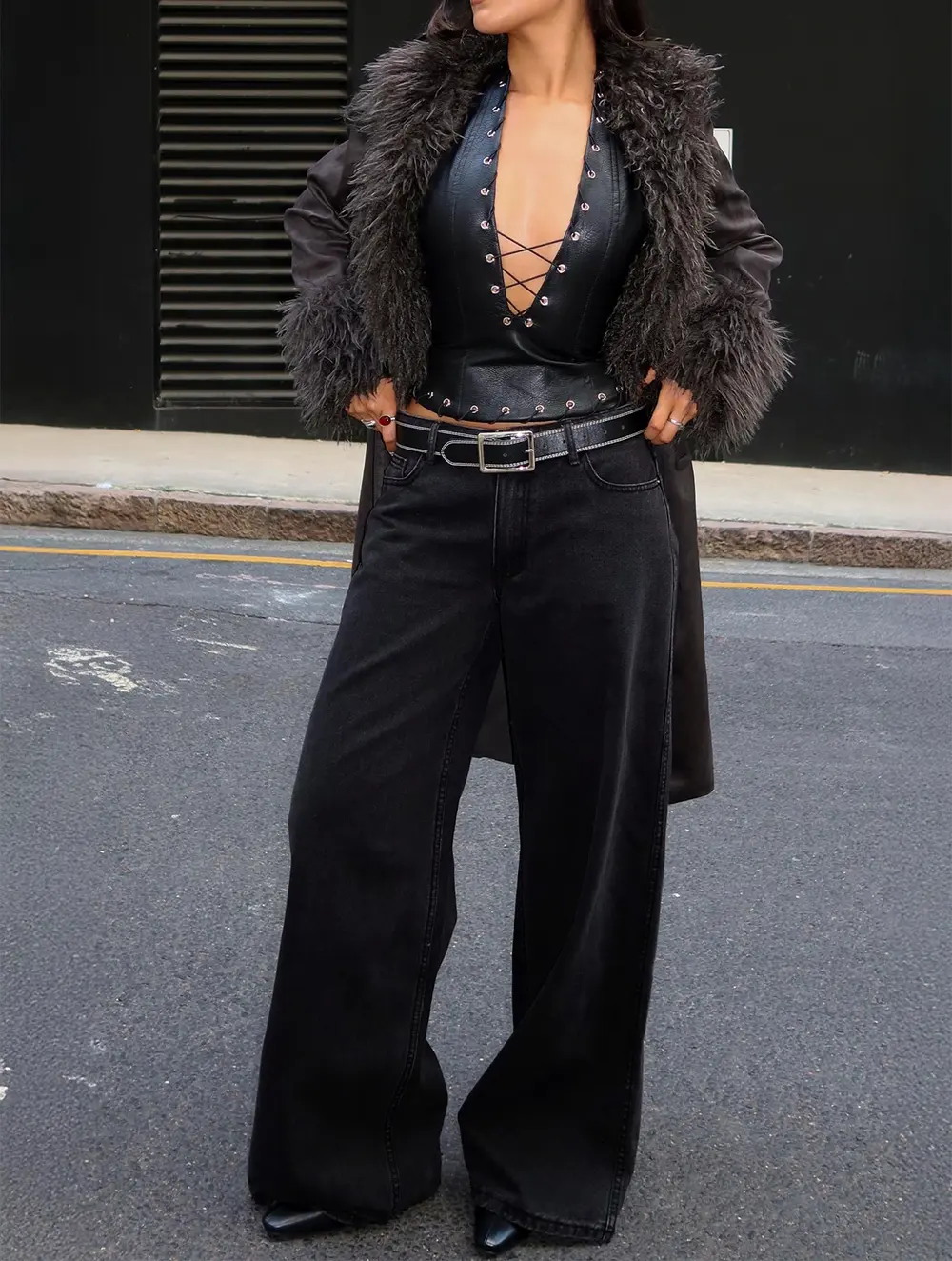 Ramos Low Rise Denim Jeans Washed Black