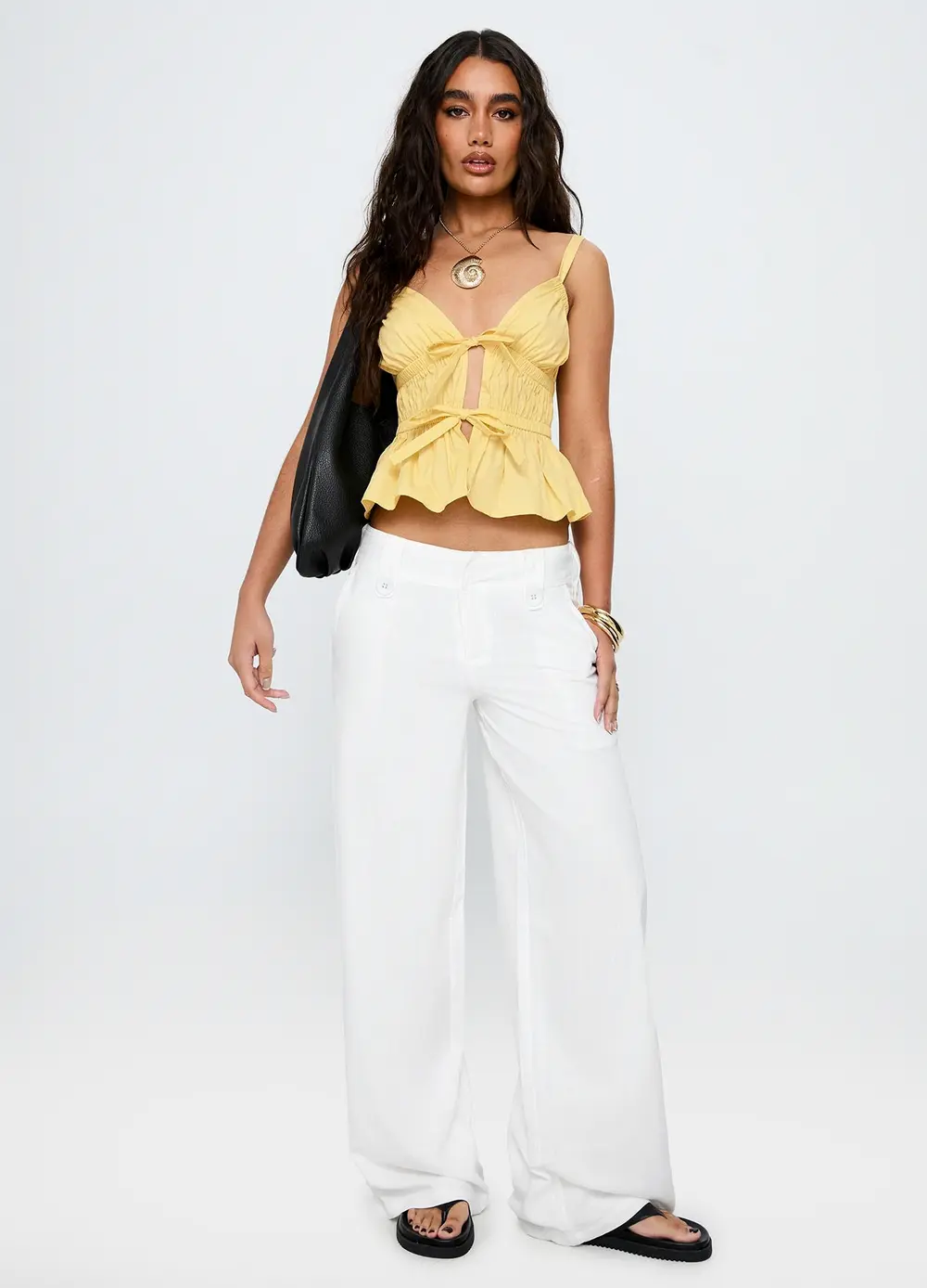 Pedra Wide Leg Pant White
