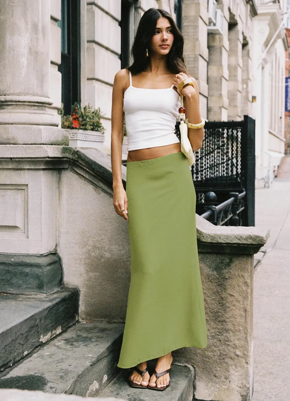 Eleganza Maxi Skirt Green