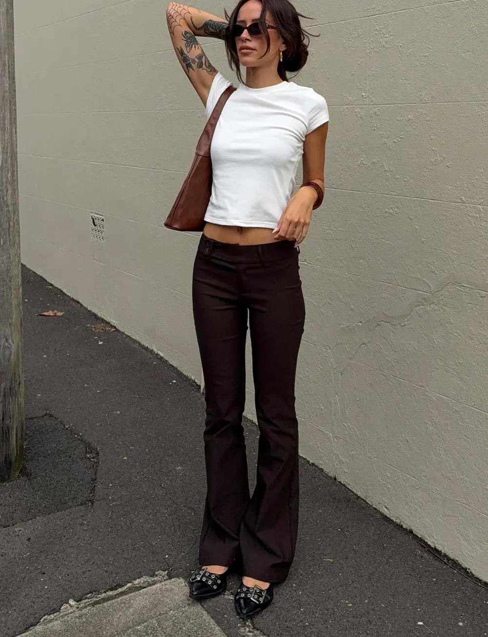 Kinkirk Flared Pants Chocolate Tall