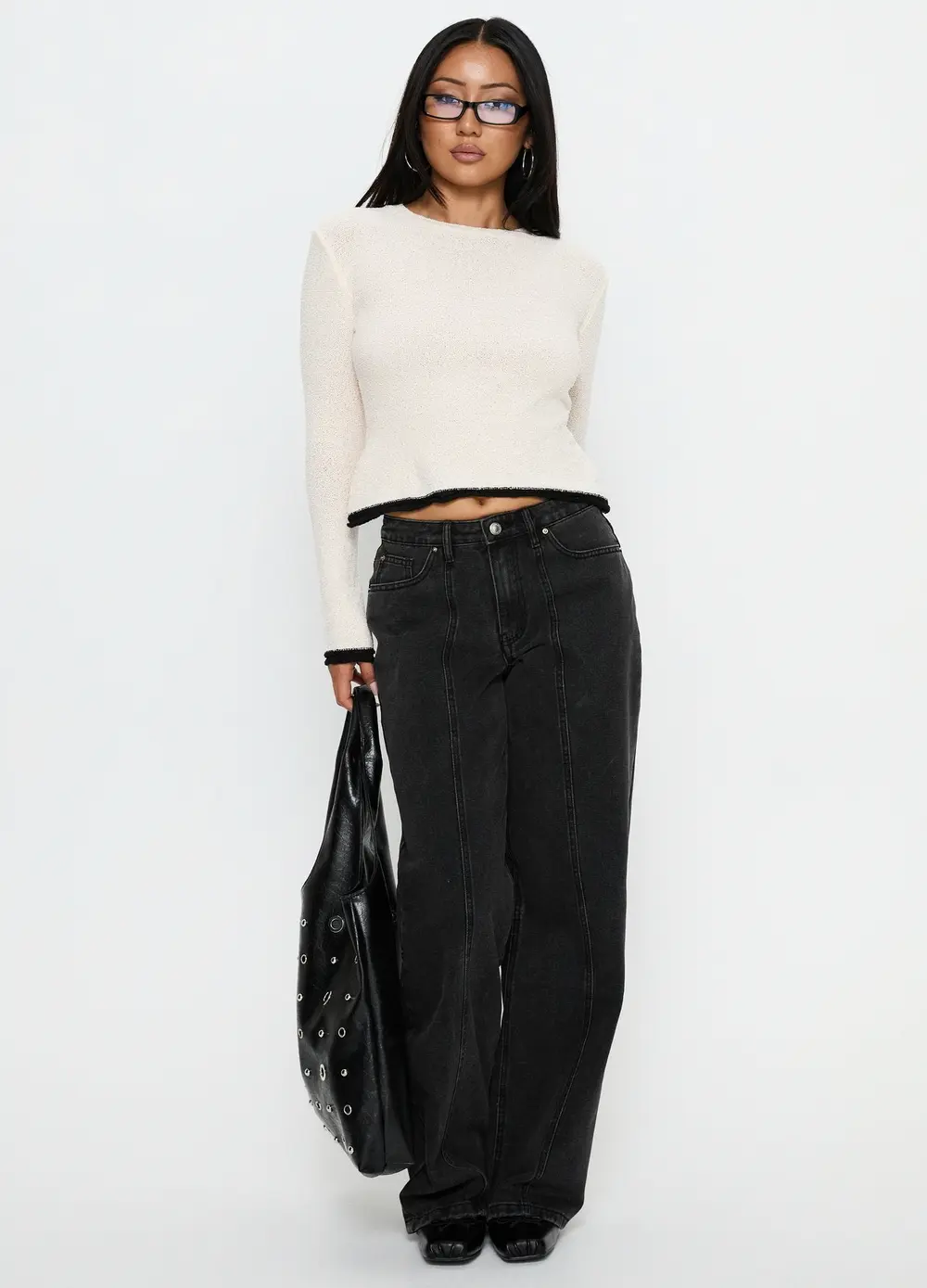 Lando Low Rise Straight Leg Jeans Washed Black