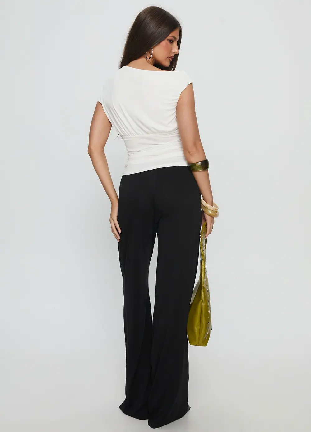 Gavrielle Jersey Wide Leg Pants Black