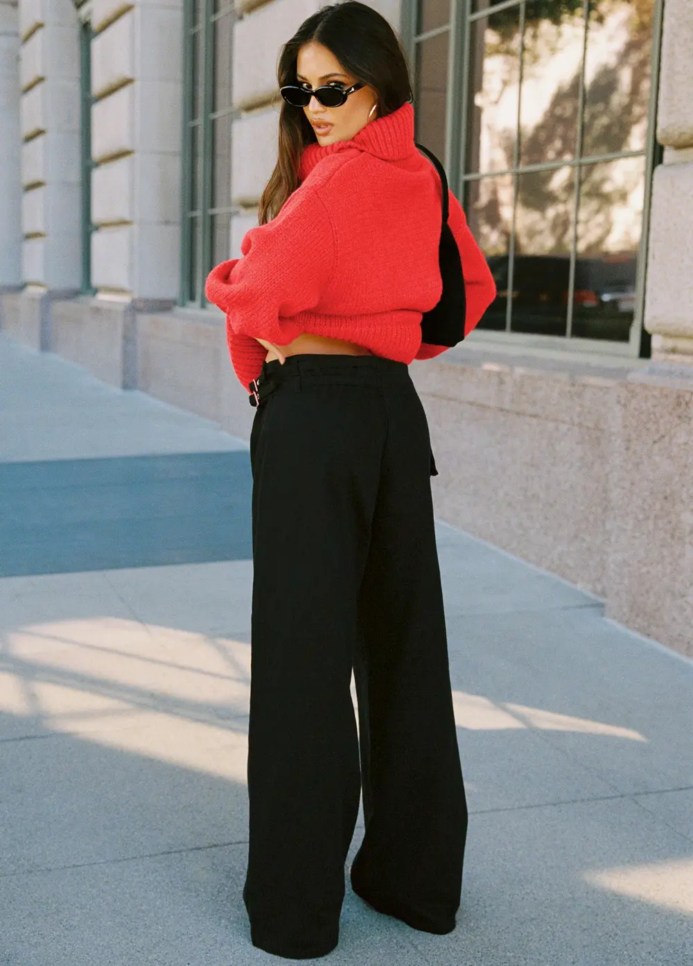 Paltrow Mid Rise Wide Leg Cargo Jeans Black