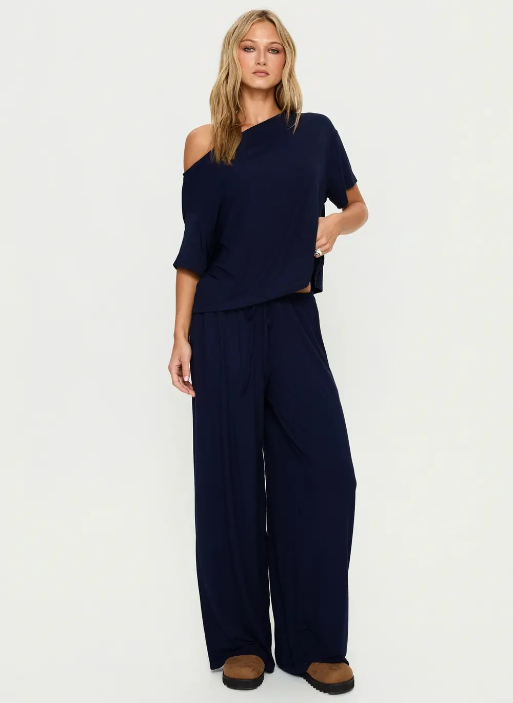 Cozy Hour Sleep Relaxed Pants Navy