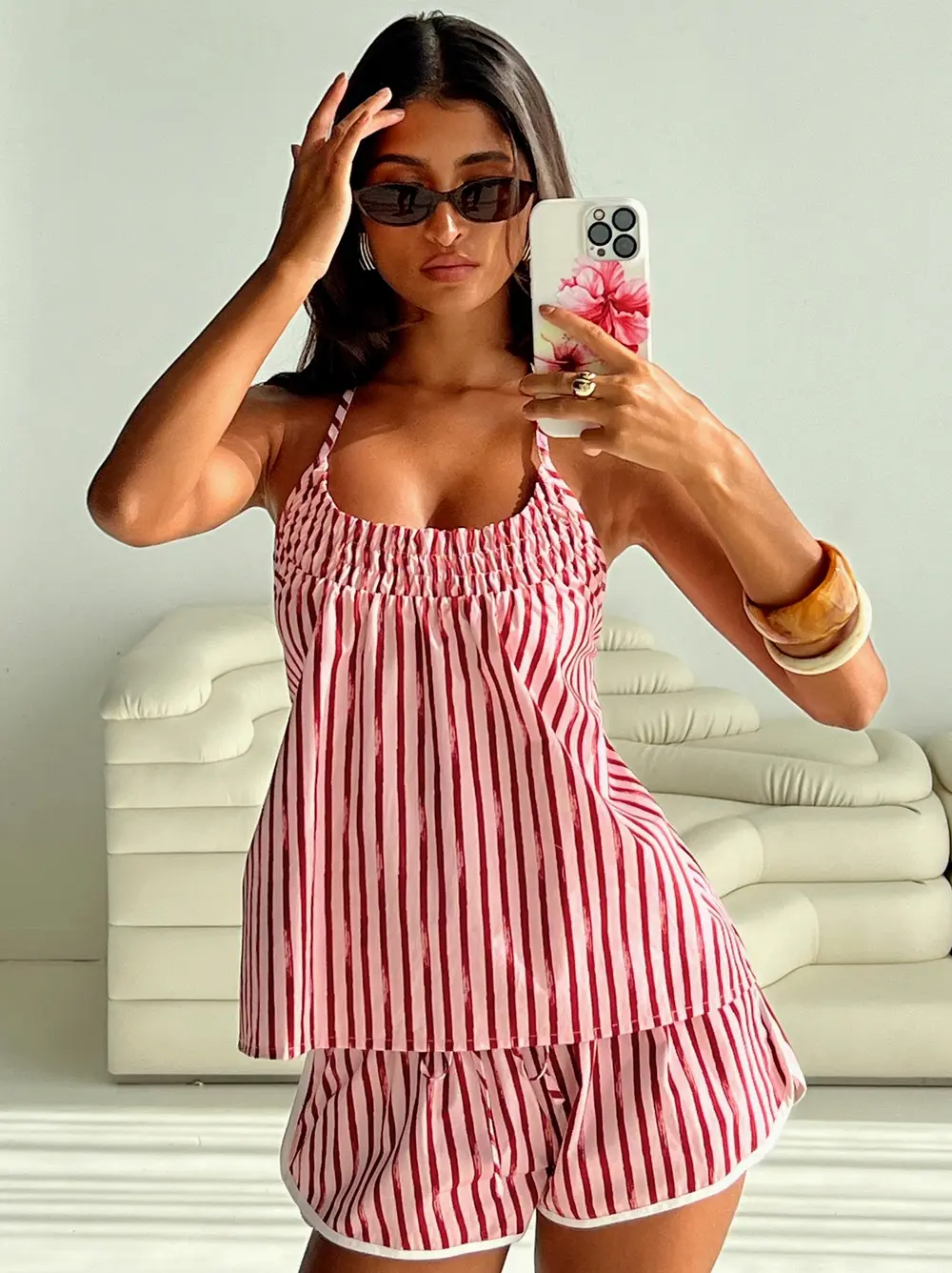 Your Everything Shorts Pink Stripe