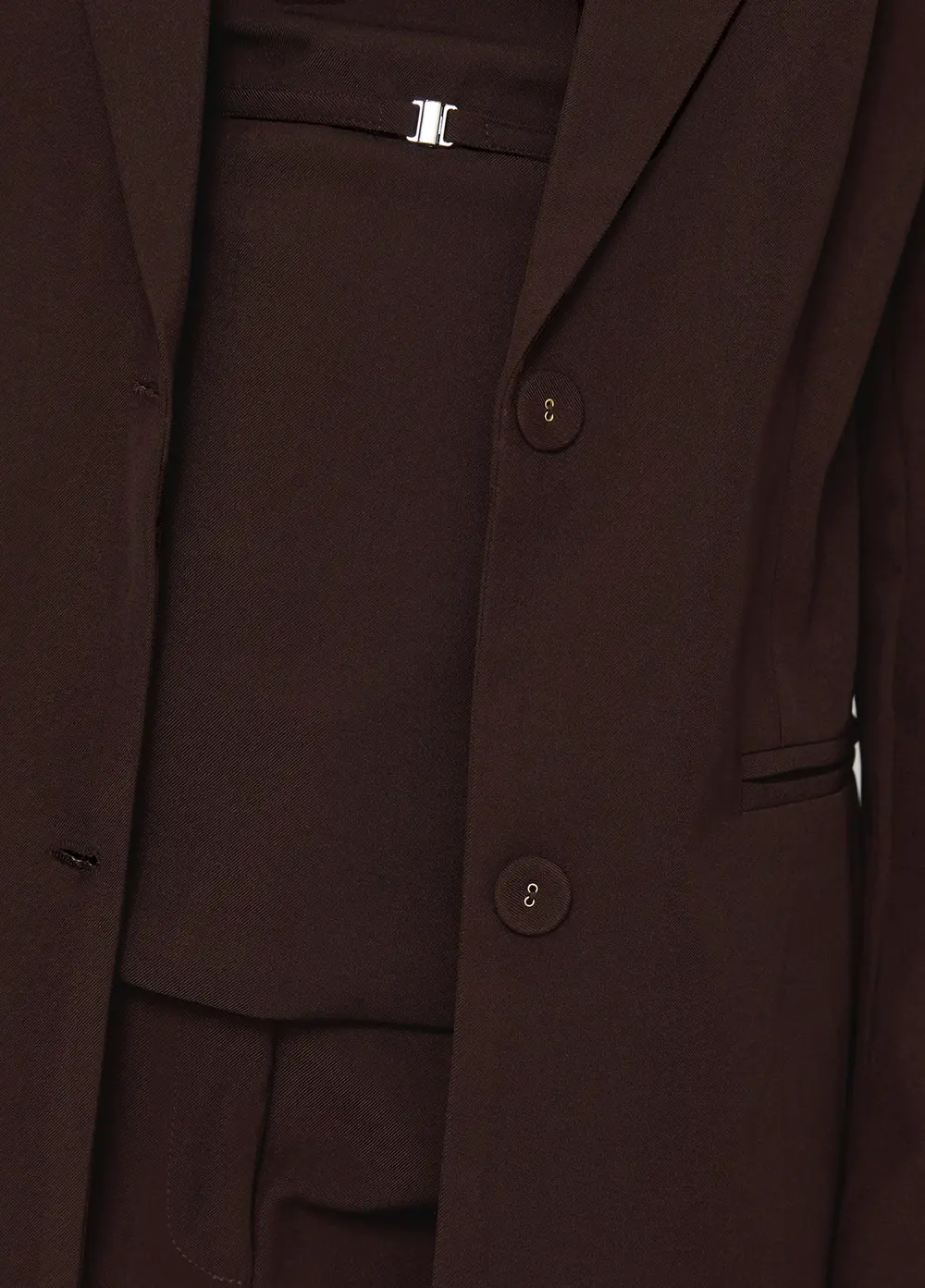 Crowd Pleaser Oversized Blazer Chocolate