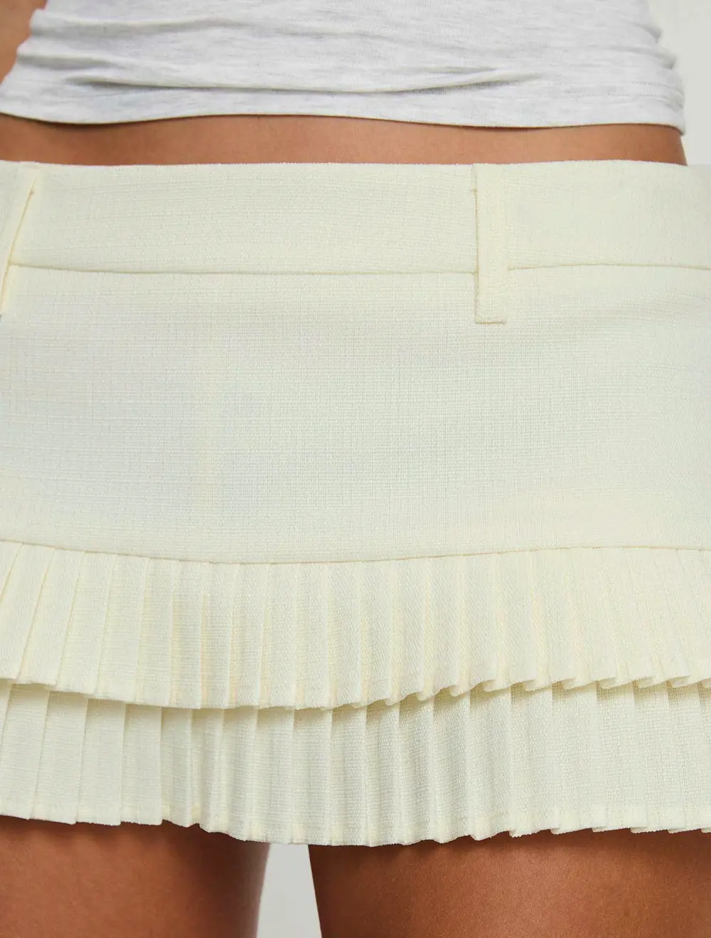 Deei Double Ruffle Mini Skort Soft Lemon