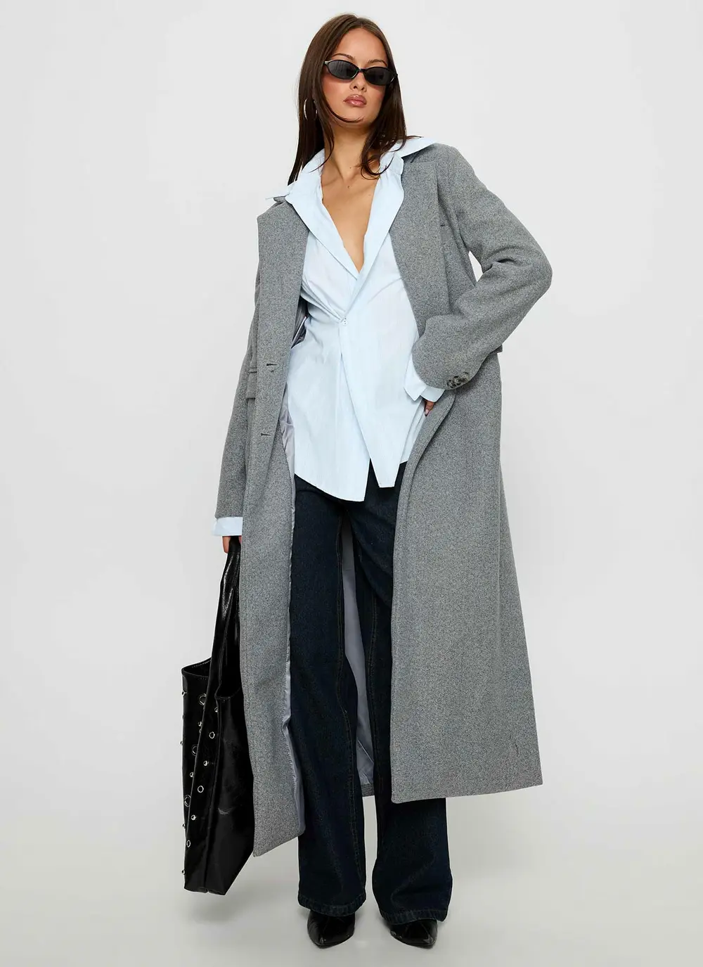 Lovergirl Longline Coat Grey