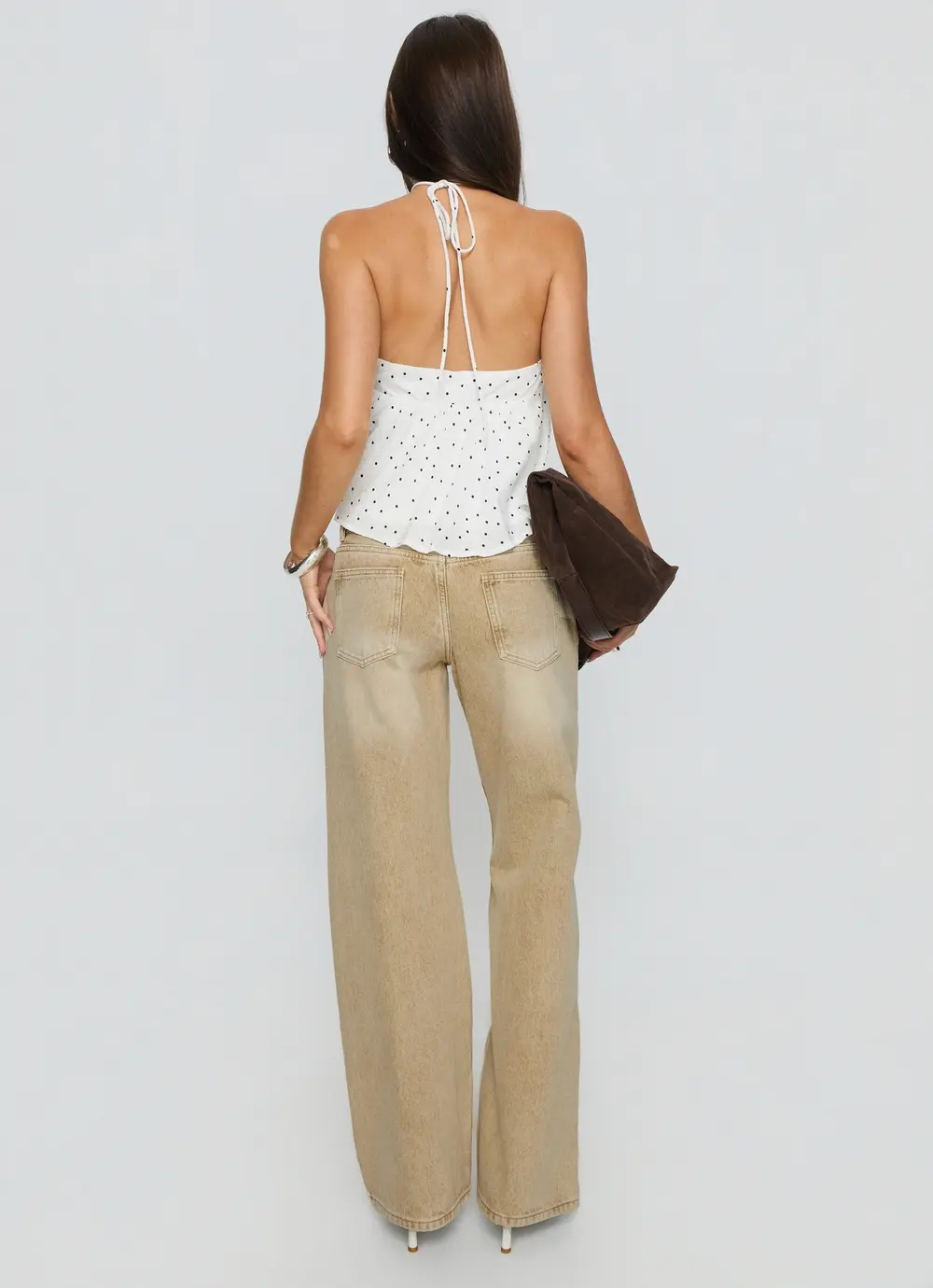 Serenitia Mid Rise Relaxed Jeans Sandy Brown Wash