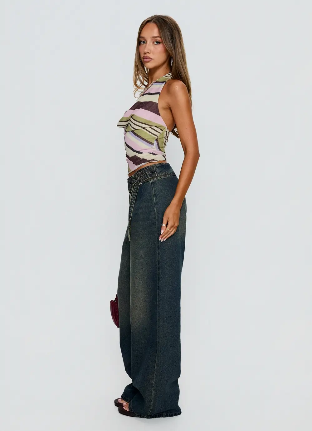 Boxie Mid Rise Wide Leg Jeans Vintage Wash