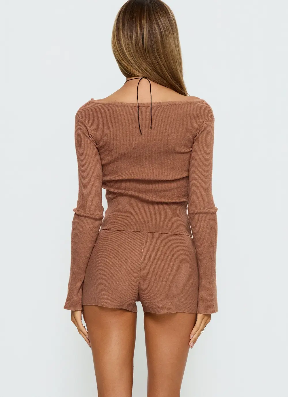 Ahani Low Rise Knit Shorts Mocha