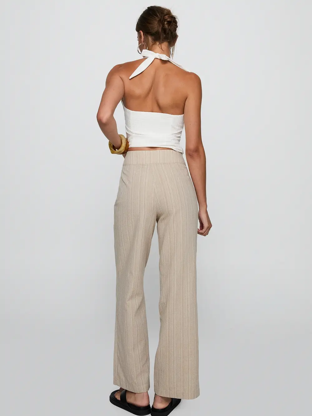 Rush Hours Tie Up Pants Beige