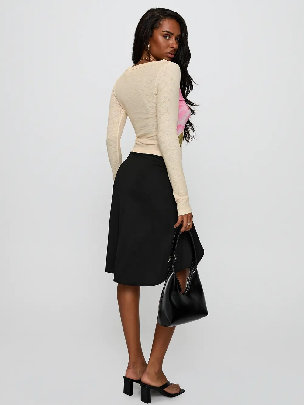 Esmeray Midi Skirt Black