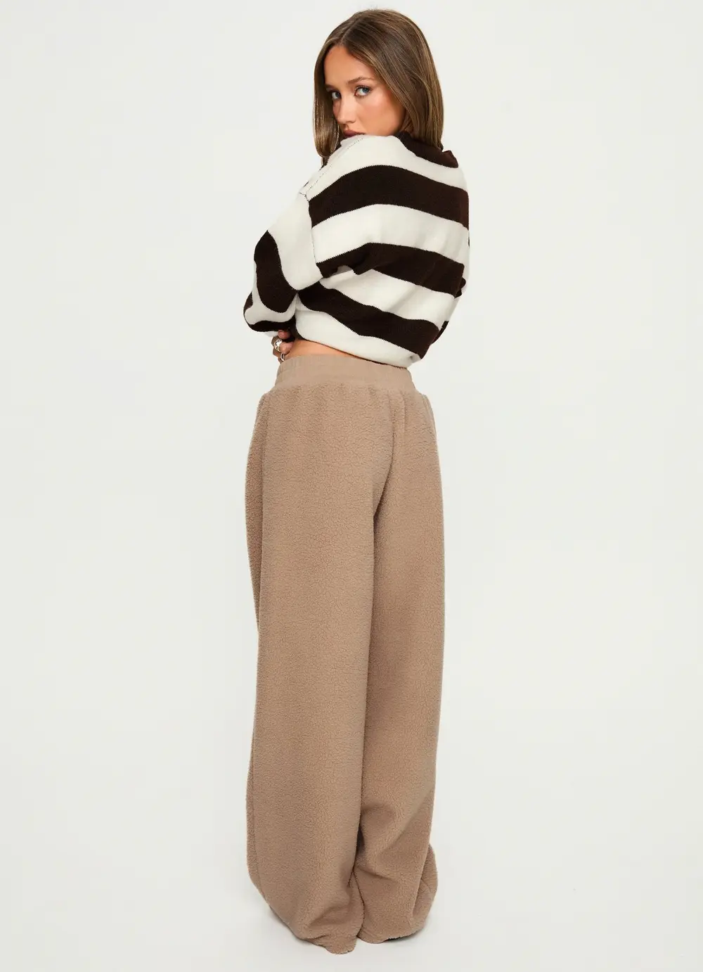 Siberia Fleece Track Pant Light Brown