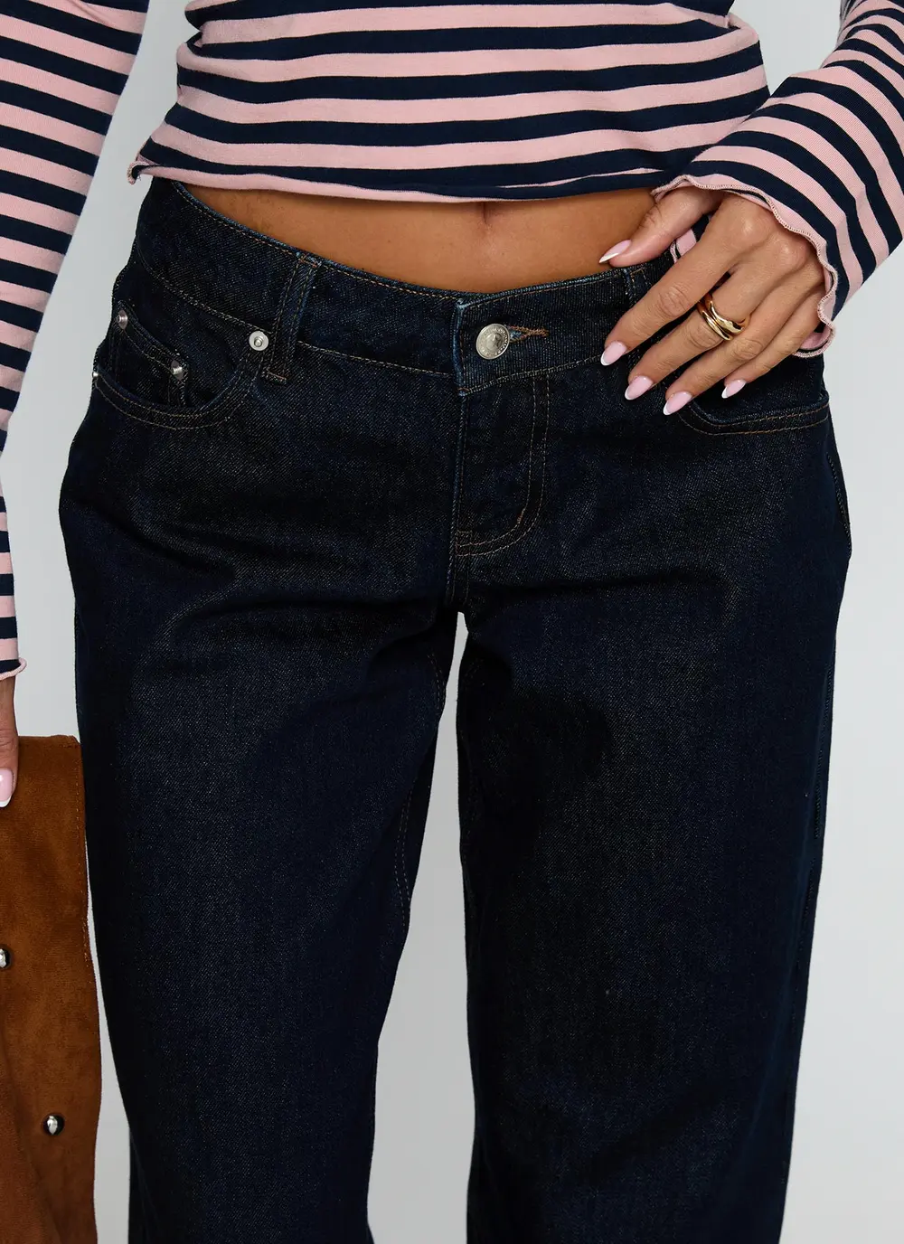 Ellanor Low Rise Straight Leg Jeans Indigo Blue