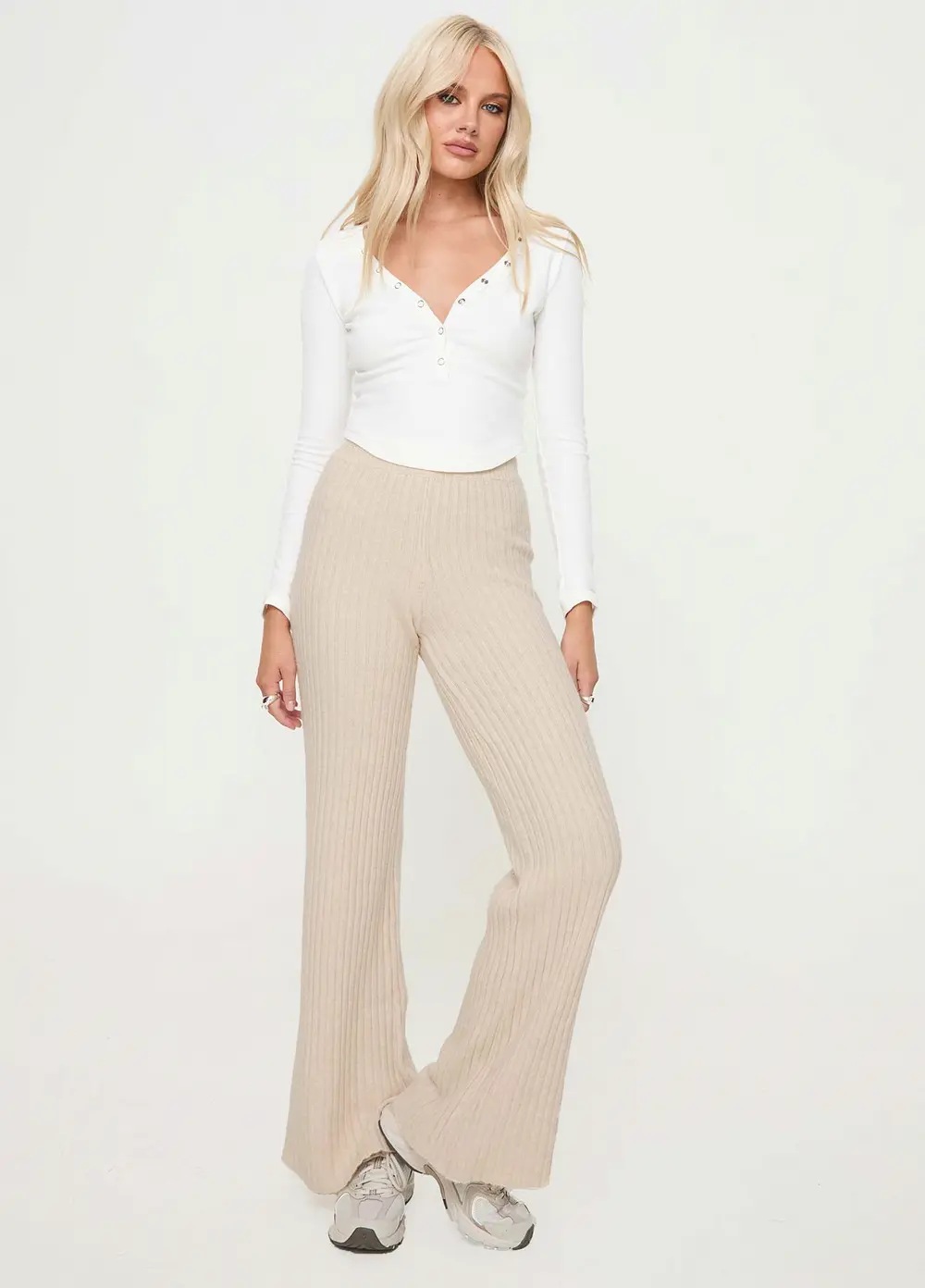Montana Knit Pants Cream