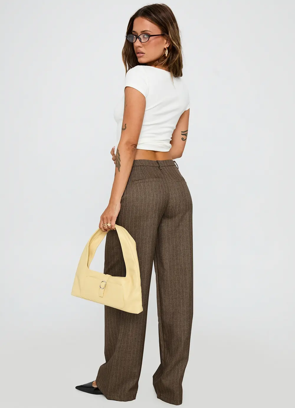 Broadcast Pants Beige Pinstripe