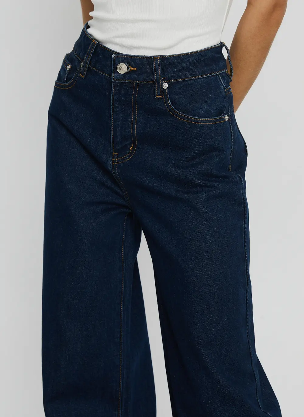 Goldie High Rise Wide Leg Jeans Indigo