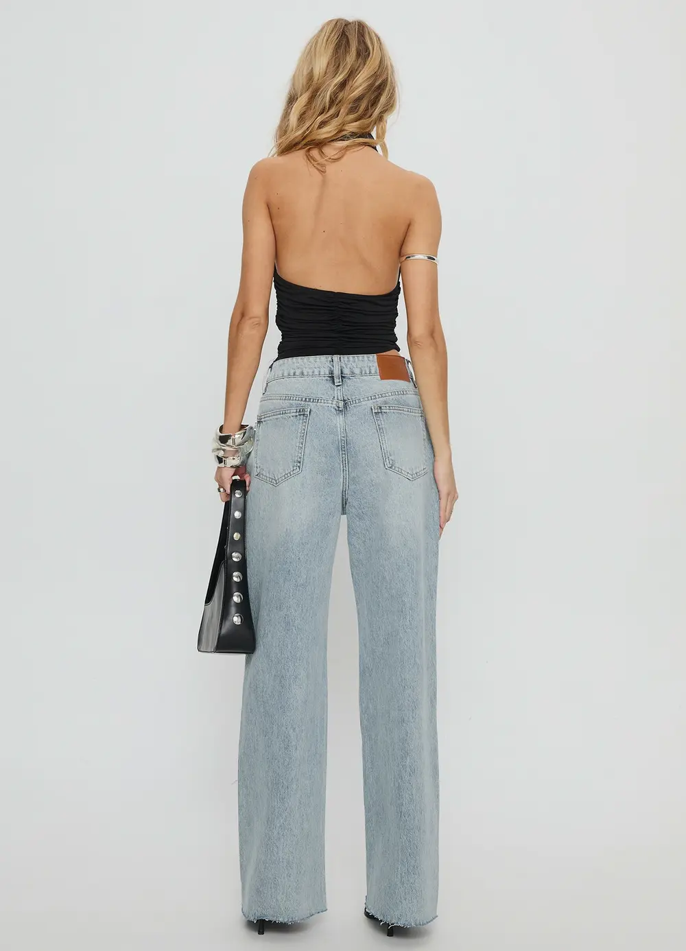 Henesey High Rise Straight Leg Jeans Light Wash