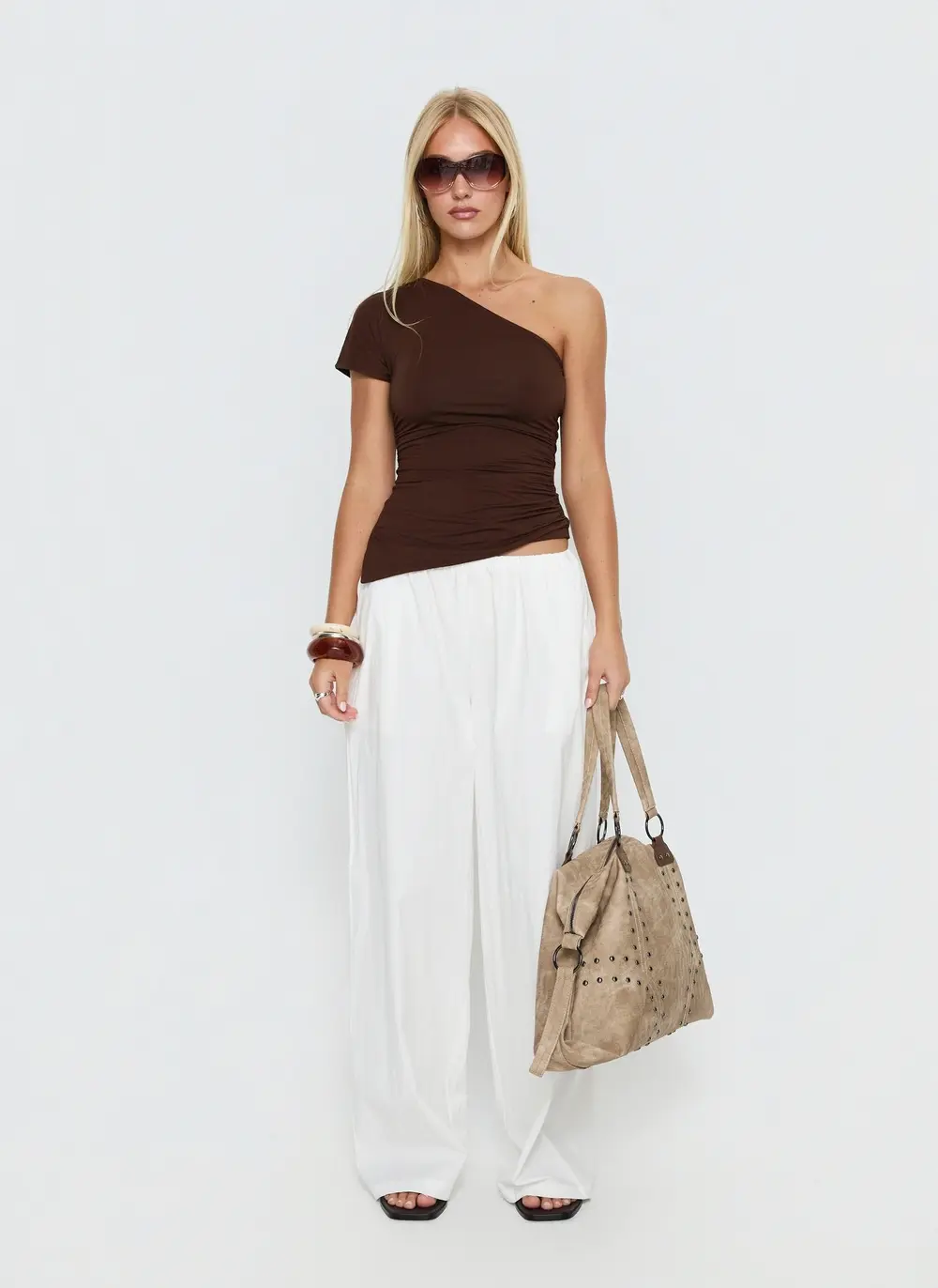 Lunea Concealed Waistband Pants White